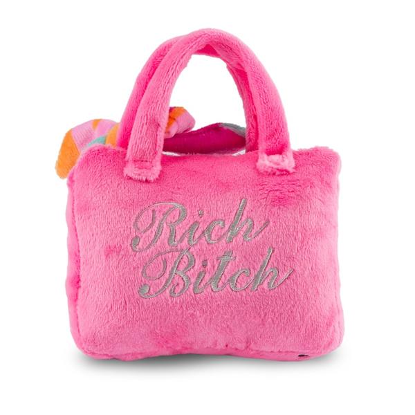 Haute Diggity Dog - Barkin Bag Pink with Scarf (Rich Bitch). Dog Toy.-Southern Agriculture