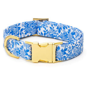 Dog Collar Blue Rose Spring