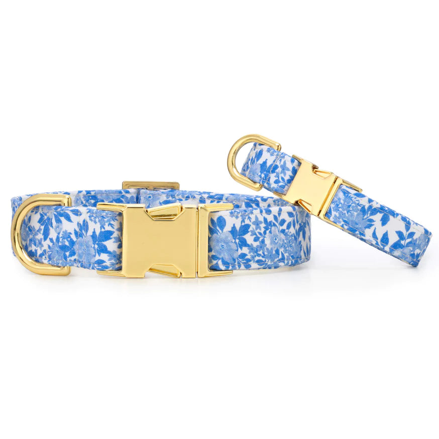Dog Collar Blue Rose Spring