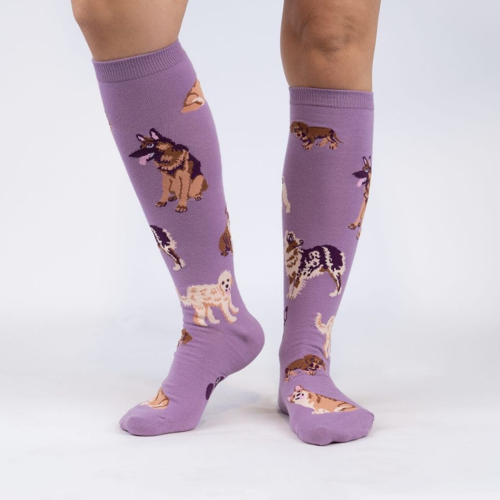 Socks Knee High Stay Pawsitive-Southern Agriculture