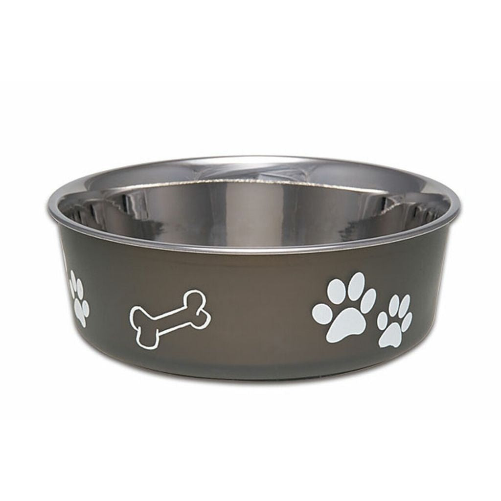 Loving Pets - Stainless Steel Nonskid Bowl W/Plastic Espresso 80oz-Southern Agriculture