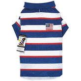 Polo Patriotic Pooch - Stripe With Flag Patch - SPF40
