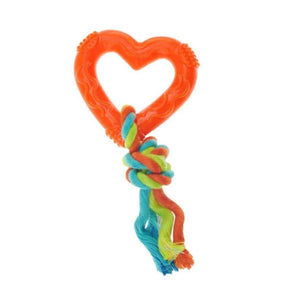 Rope TPR Heart W/ Multi Color Rope