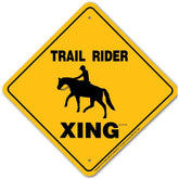 Trail Rider X-ing Sign