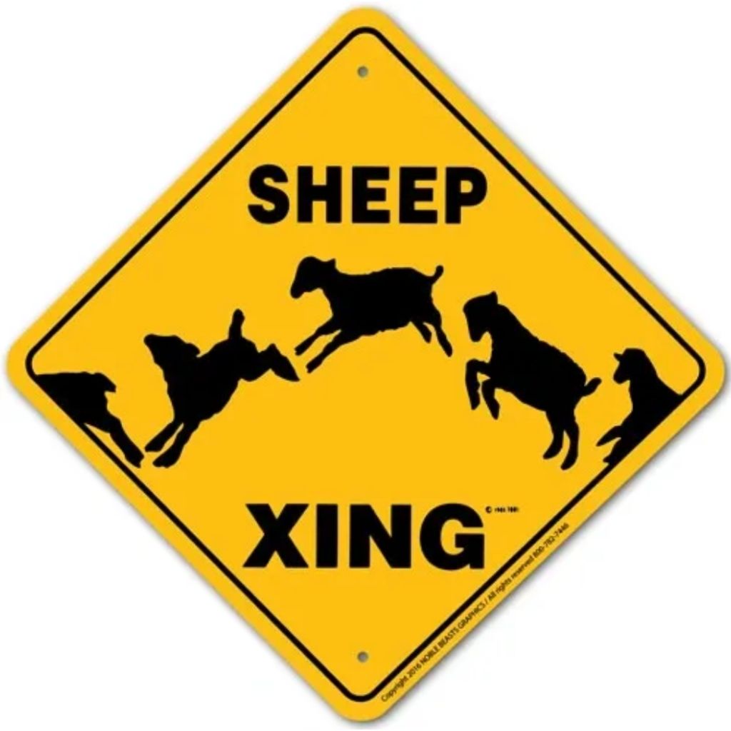 Sign X-ing Sheep (silly)