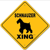 Sign X-ing Schnauzer (standard)