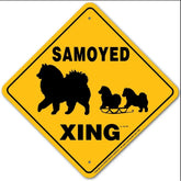 Sign X-ing Samoyed