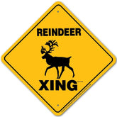 Sign X-ing Reindeer