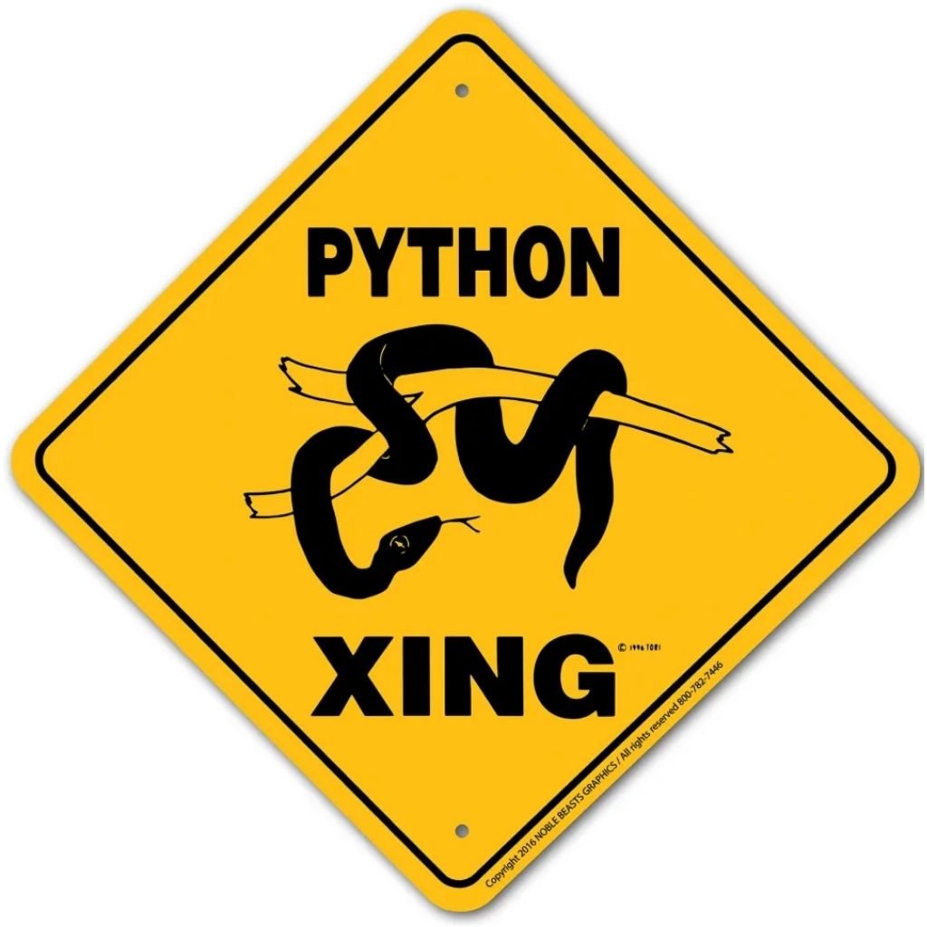 Python X-ing Sign