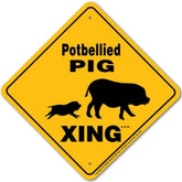 Potbellied Pig X-ing Sign