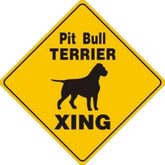 Sign X-ing Pit Bull Terrier