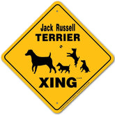 Sign X-ing Jack Russell Terrier