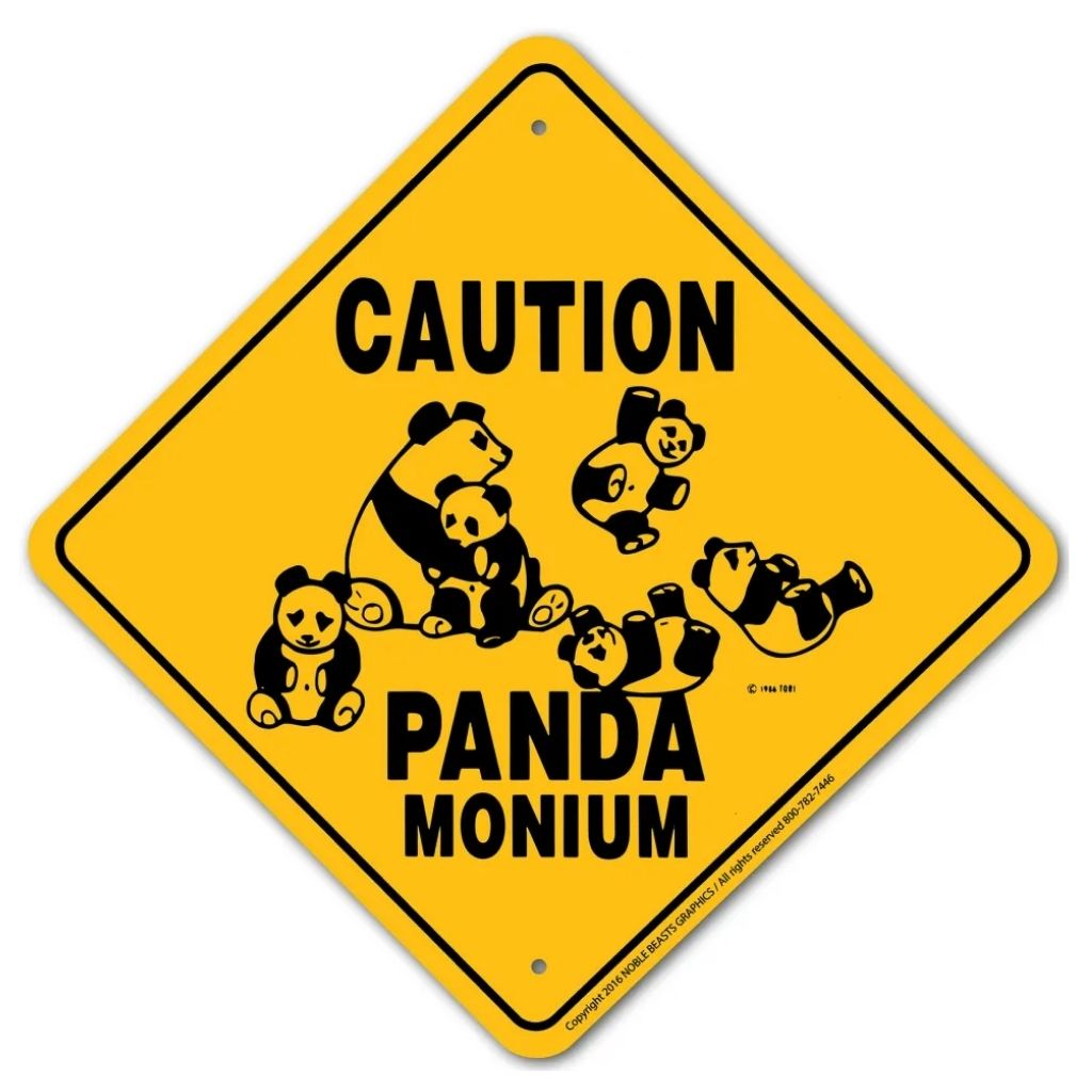 Panda Monium X-ing Sign