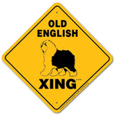 Old English Sheepdog X-ing Sign