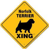 Sign X-ing Norfolk Terrier