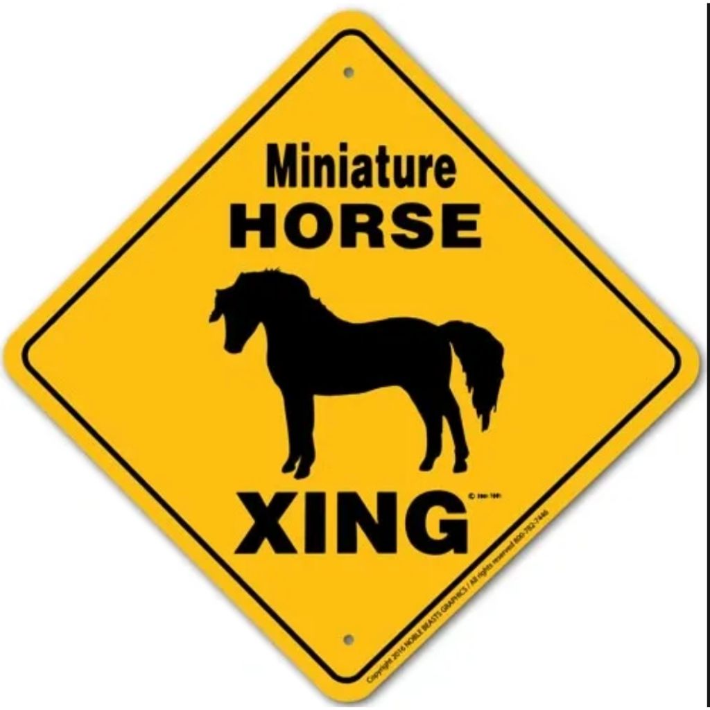 Miniature Horse (Standing) X-ing Sign