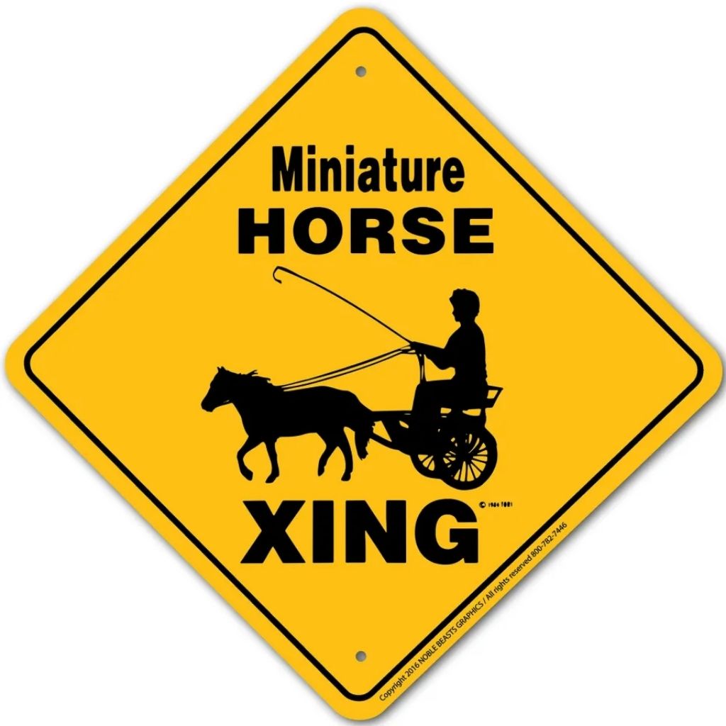Sign X-ing Miniture Horse (Cart)