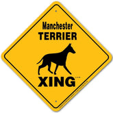Sign X-ing Manchester Terrier