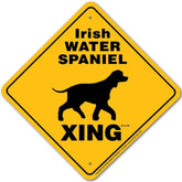 Sign X-ing Irish Water Spaniel