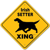 Sign X-ing Irish Setter