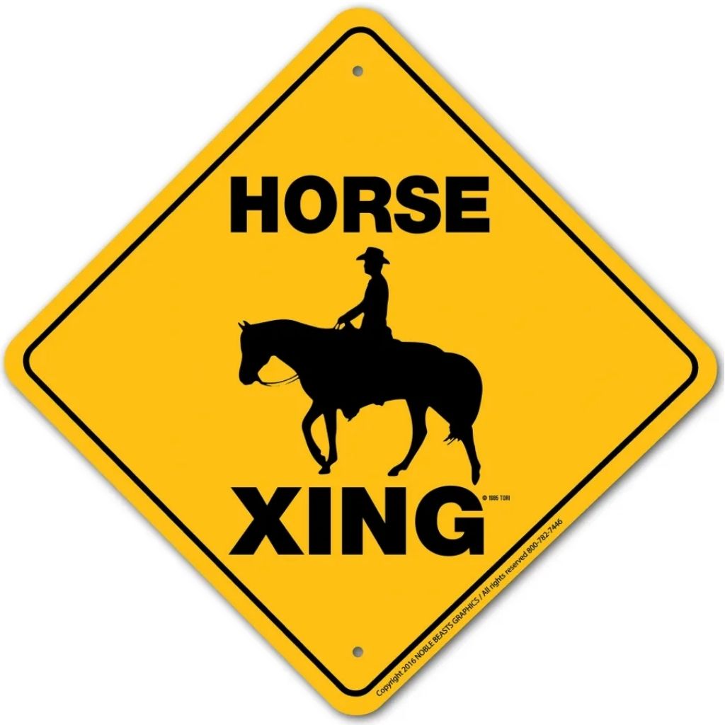 Horse with Western X-ing Sign