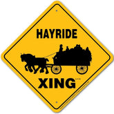 Hayride X-ing Sign