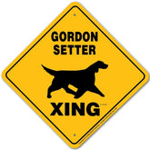 Sign X-ing Gordon Setter