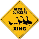 Geese & Quackers X-ing Sign