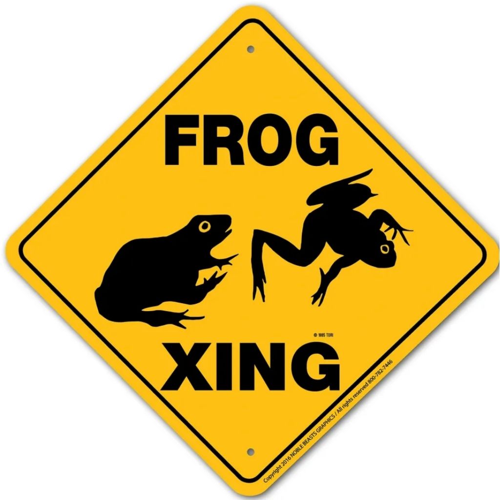 Sign X-ing Frog