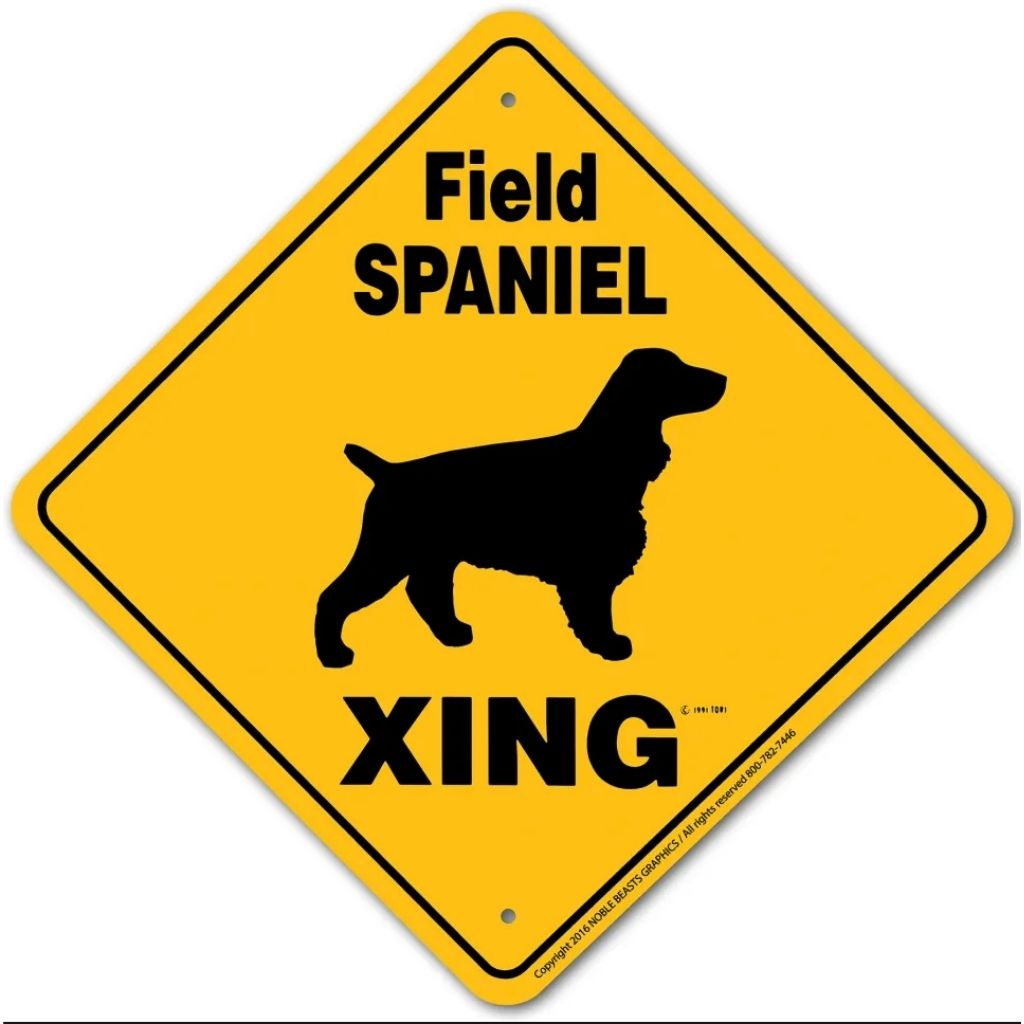 Field Spaniel X-ing Sign