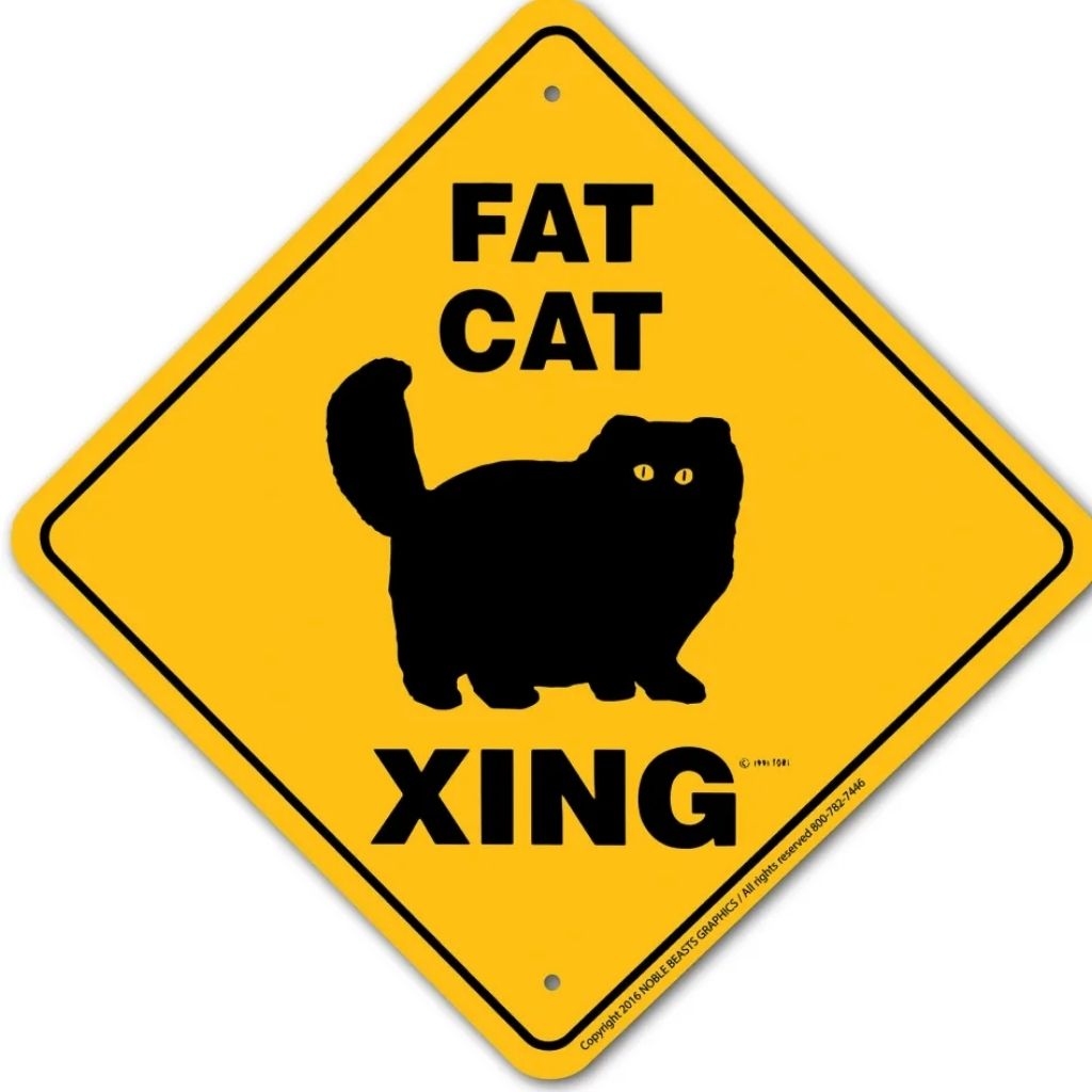Fat Cat X-ing Sign