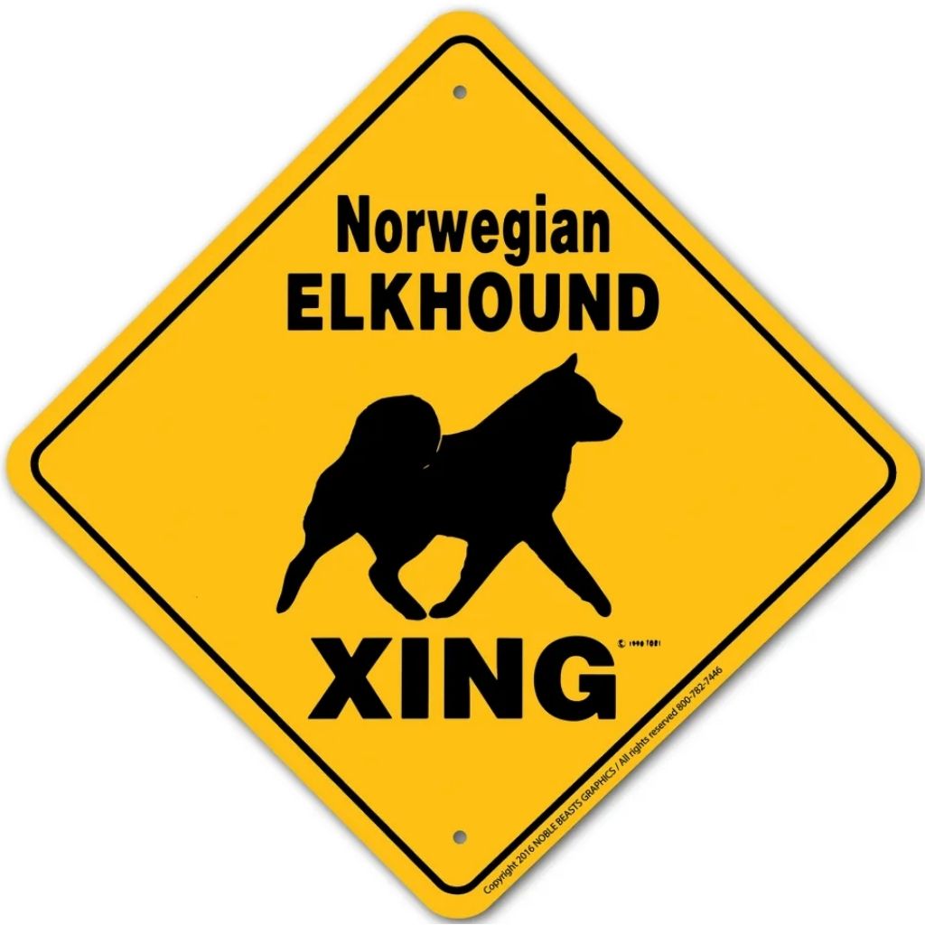 Sign X-ing Elkhound