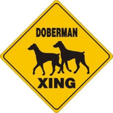 Doberman X-ing Sign