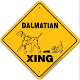 Sign X-ing Dalmatian