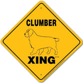 Sign X-ing Clumber Spaniel