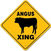 Sign X-ing Cow Angus