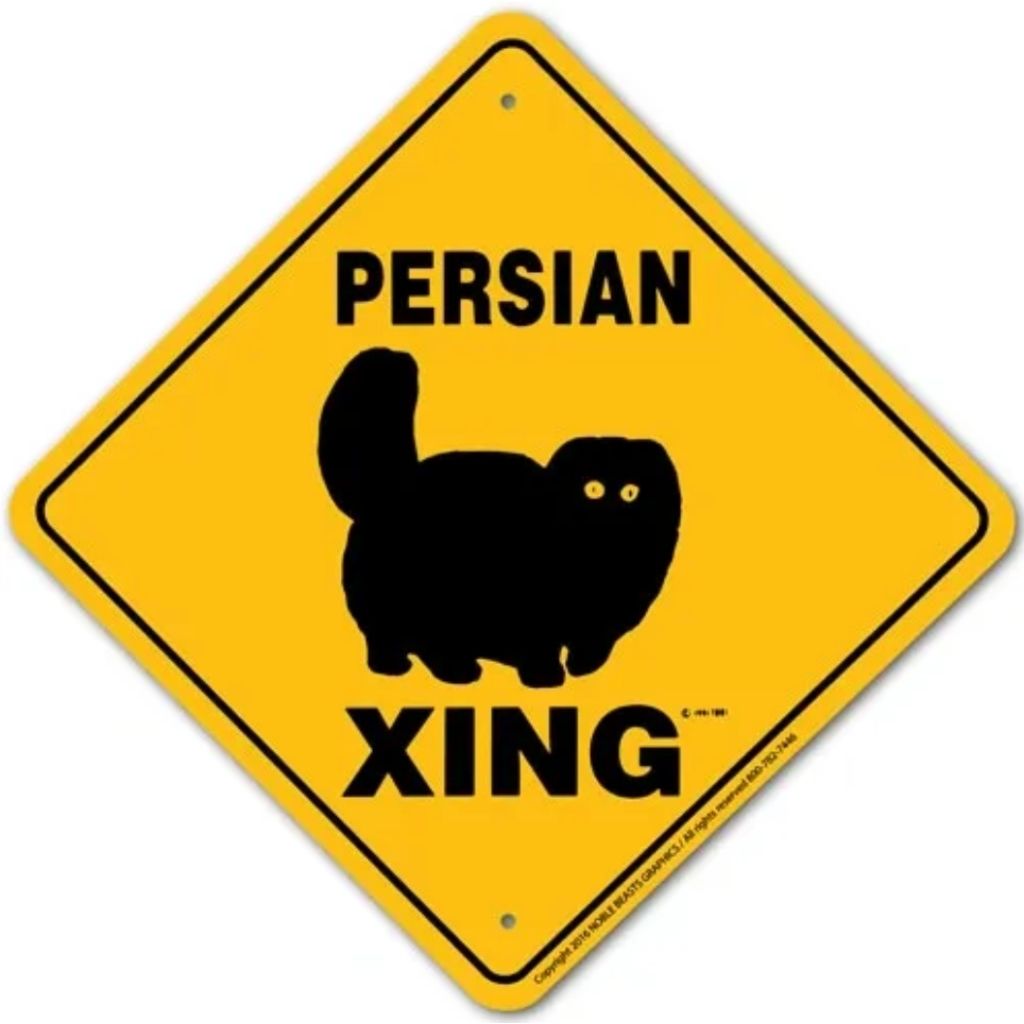 Persian Cat X-ing Sign