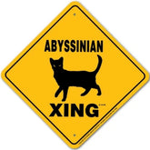 Abyssinian Cat X-ing Sign