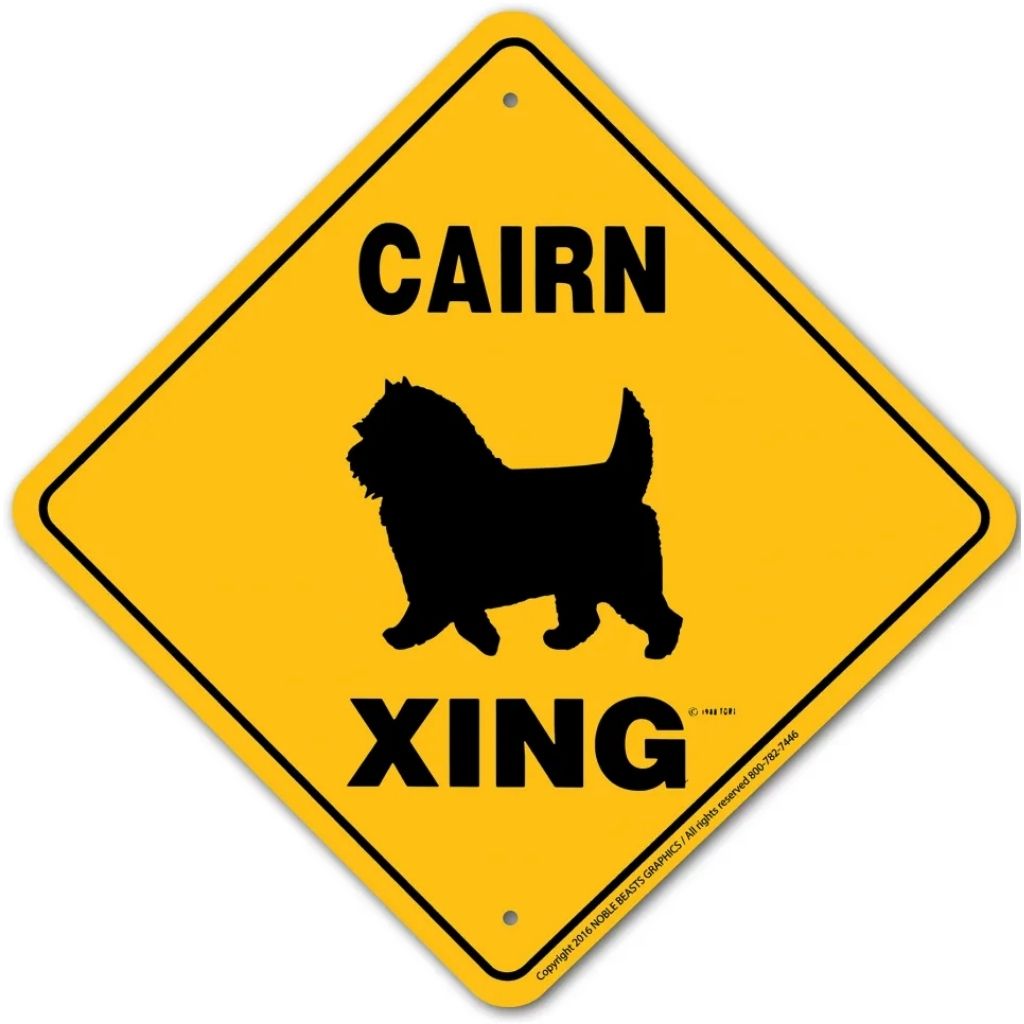 Sign X-ing Cairn Terrier