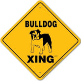 Bulldog X-ing Sign