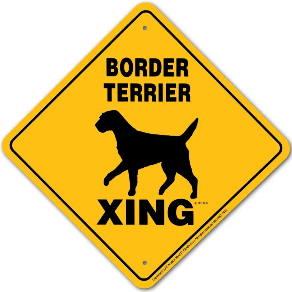 Border Terrier X-ing Sign