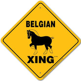 Belgian Horse X-ing Sign