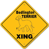 Sign X-ing Bedlington Terrier