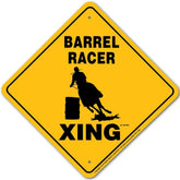Sign X-ing Barrel Racer