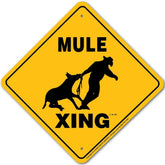 Balky Mule X-ing Sign