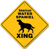 Sign X-ing American Water Spaniel