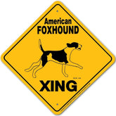 Sign X-ing American Foxhound