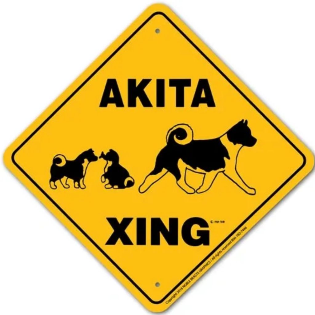 Sign X-ing Akita