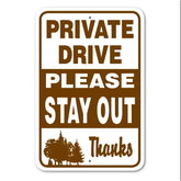 Private Drive Please Stay Out Sign