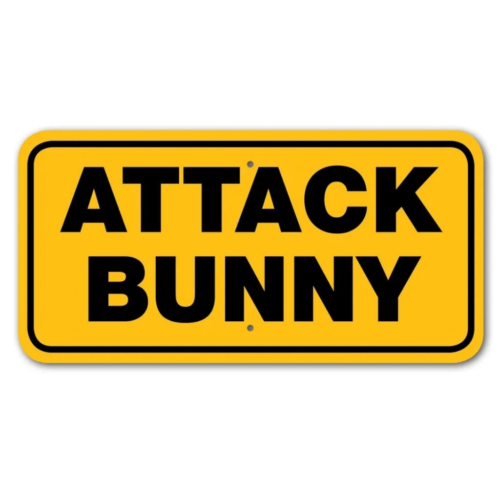 Attack Bunny Sign